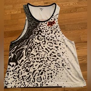 Fox Racing Muscle Tank XL White and Black and Orange